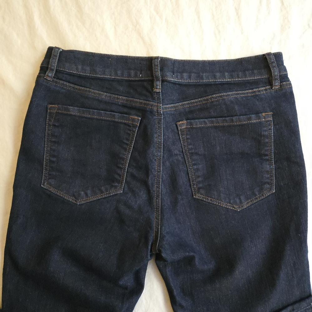 LOFT Indigo Navy Blue Stretch Denim Skinny Ankle Jeans EB3 - Picture 10 of 10